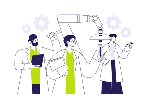 Order scientific research abstract concept illustration. vector