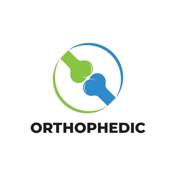 orthopedic logo design concept idea vector