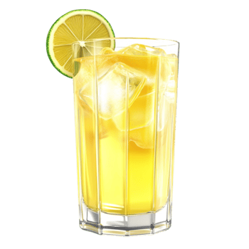Orange Juice Cocktail with Lime Slice png