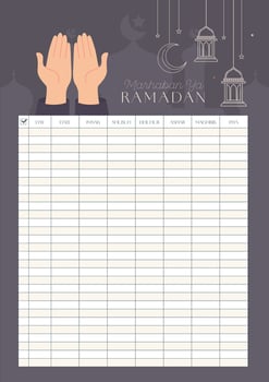 Imsakiyah Ramadan Schedule Background, Fasting Moon Times, Eid Mubarak Banner, Prayer Times for Ramadan in Cairo, Istanbul, Turkey, Arab. Design for Ramadan Kareem. vector