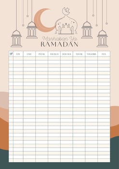 Imsakiyah Ramadan Fasting Schedule Template, Eid Mubarak Banner, Muslim Prayer Times in Ramadan, Imsak Times for Cairo, Istanbul, Turkey, Arab. Design for Ramadan Kareem. vector