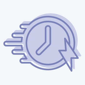 Icon Velocity. related to Speed symbol. two tone style. design editable vector