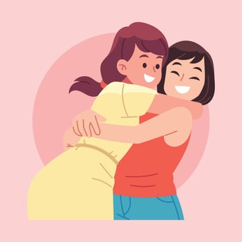sister people couple illustration vector