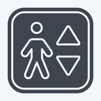 Icon Elevator. related to Public symbol. glyph style. design editable vector