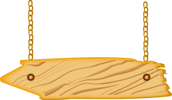Brown Wooden Sign for Hanging Billboards png