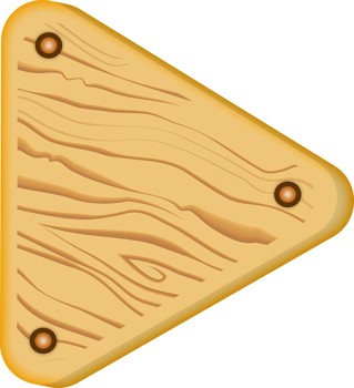 Triangle Wooden Sign Board png