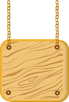 Brown Wooden Sign for Hanging png