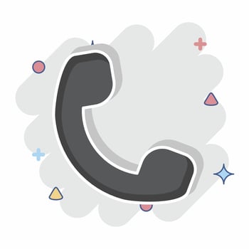 Icon Call. related to Healthcare symbol. comic style. design editable vector