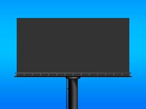 Billboard advertising on blue sky background for decoration vector