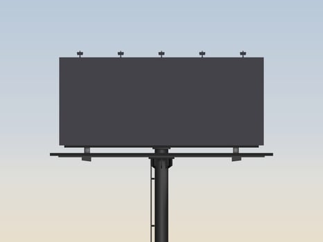 Billboard advertising on evening background for decoration vector