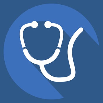Icon Medical Examination. related to Healthcare symbol. long shadow style. editable vector