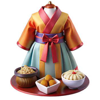 Colorful Traditional Hanbok Celebrating Korean Culture png