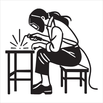 Steel Welder Welding Metal Design Illustration vector