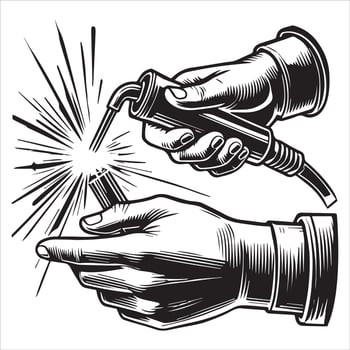 Creative Steel Metal Welder Welding Design vector