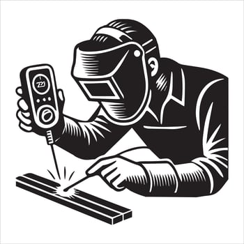 Creative Welding Welder Steel Metal Illustrations vector