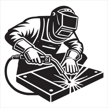 Welder Steel Metal Welding Design Artwork vector