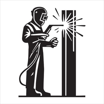 Welding Design with Steel and Metal Focus vector