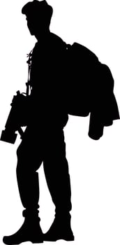 Traveler man with camera vector