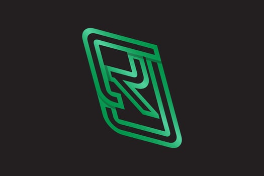logo with the letters r and j in one shape vector