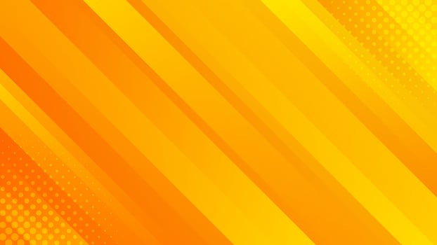 Bright orange abstract dynamic background with halftone. Gradient diagonal stripes. Modern futuristic wallpapers vector