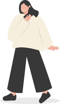 Women Carrying Smartphone vector