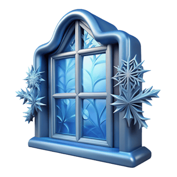 Vibrant blue frosted glass for holiday designs png