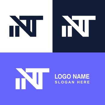 NT logo for business sign. vector