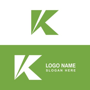 K logo with simple shape. vector