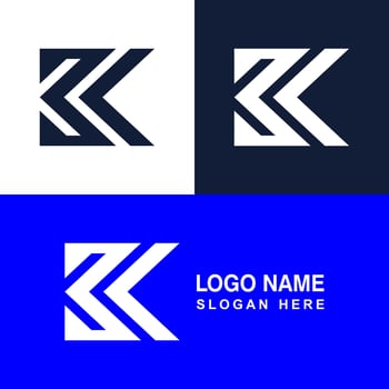 Creative K shape logo. vector
