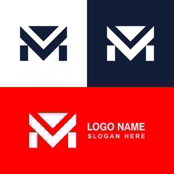 M logo template, Creative and Modern Symbol. vector