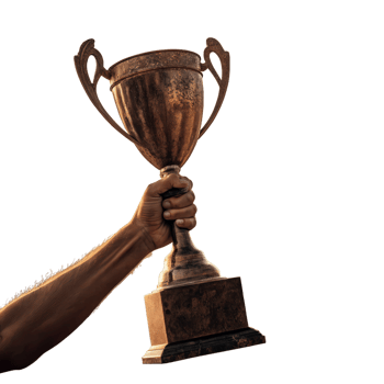 Bronze Vintage Trophy with Intricate Detailing png