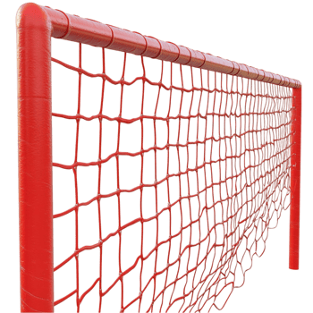 Soccer Goal With A Red Net On Transparent Background png