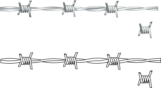 steel barbed wire for property review vector