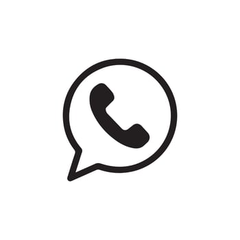 Minimalist Phone Call Icon for Communication Apps vector