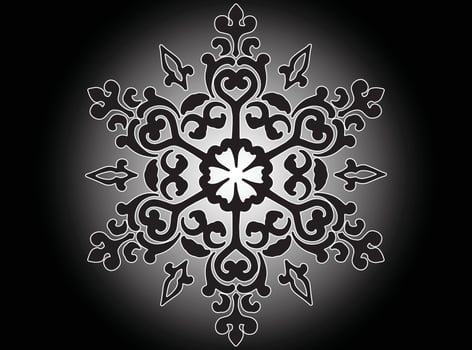 Twilight Crest mandala Line Art Frames Design vector