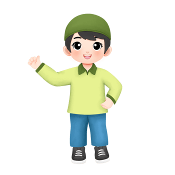 happy kid greeting ramadan, OK sign gesture png