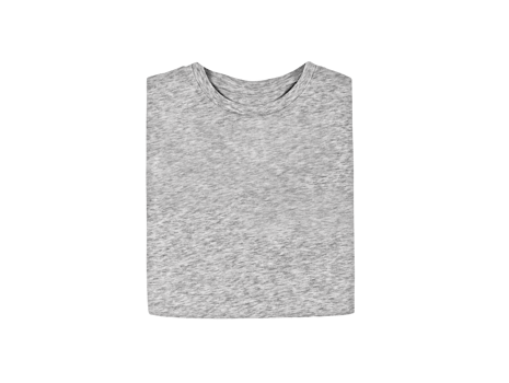 Folded grey blank textured T-shirt product for design concept mock up png