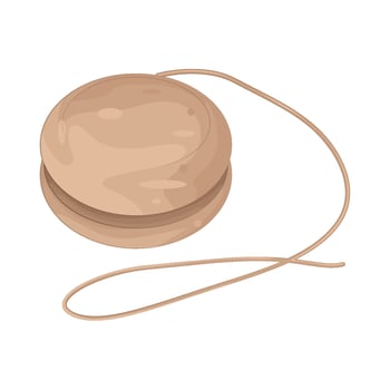 Illustration of wooden yoyo vector