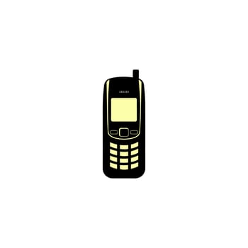 Mobile phone silhouette vector