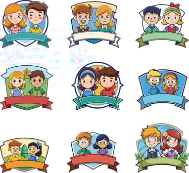 Hand drawn valentine's day couple collection vector