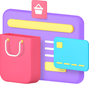 Online shopping internet store browser purchase 3d icon realistic illustration png
