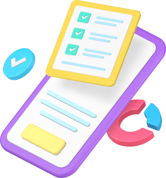 Productivity and efficiency work analyzing smartphone app 3d icon realistic illustration png