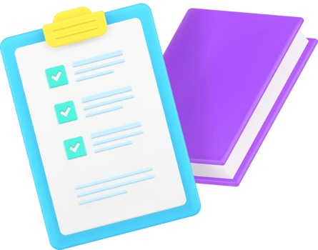Book reading to do list complete time management education 3d icon realistic illustration png