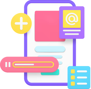 Smartphone application workflow screen interface 3d icon realistic illustration png