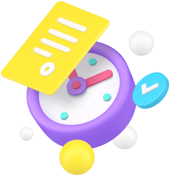 Deadline to do list reminder time management productivity 3d icon illustration png