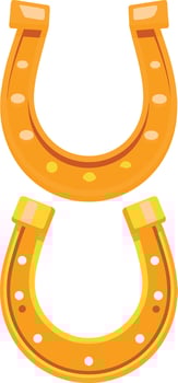 Lucky Horseshoe traditional St. Patrick's Day elements illustration vector