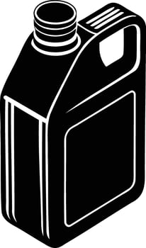 Sleek Oil Canister Silhouette Minimalist Industrial Art vector