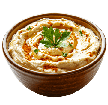 Mediterranean hummus in a bowl png