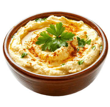 A Bowl of Hummus served png