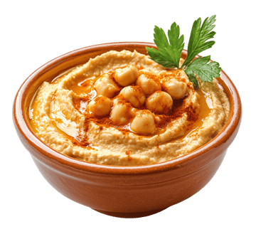 Hummus with garlic png